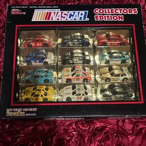 NASCAR Die-Cast Stock Car Collection - Red, Blue, White, Gold